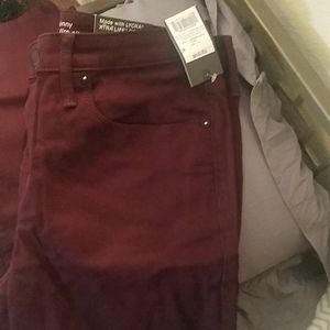 High rise colored jeans